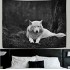 WellLee Wolf Wall Decor Forest Lone Wolf Fabric Tapestry Throw Dorm Bedroom Art Home Decor Tapestry Wall Hanging 60x40 Inch