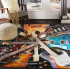 WellLee Magic Electric Guitar Music Area Rug Rugs for Living Room Bedroom 7' x 5'