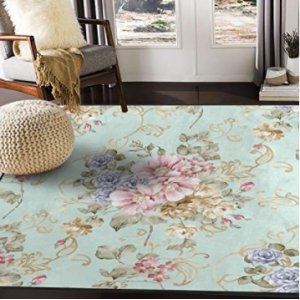 WellLee Fresh Spring Flowers Area Rug Rugs for Living Room Bedroom 7'x5'